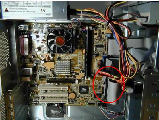 Gambar 19. Memasukkan Motherboard dalam Casing 