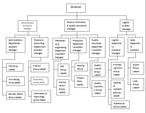 Gambar 2.1 Struktur Organisasi PT. Soci Mas 