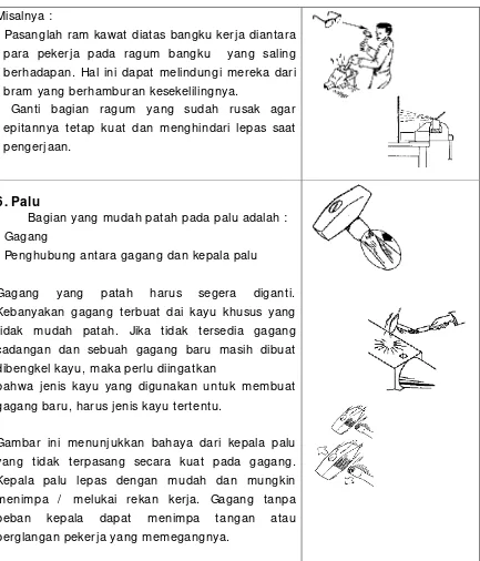 Gambar ini menunjukkan bahaya dari kepala palu 