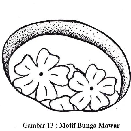 Gambar 13 : Motif Bunga Mawar 