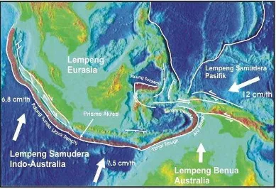 Gambar : Jalur Gempa Bumi di Indonesia 