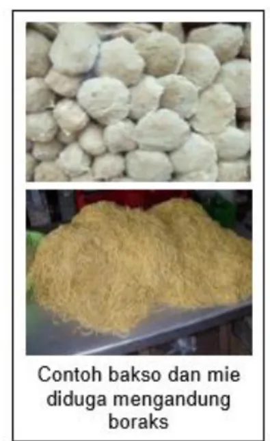 Gambar 4. Bakso dan mie boraks  