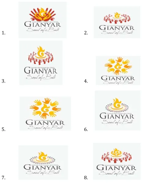 Appendix 1. Graphic Design Draft for the Branding of Gianyar  Regency