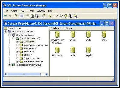 Gambar 2.9 Tampilan Microsoft SQL Server 2000 
