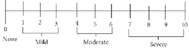 Gambar 2.5 Numeric Ratting Scale (Potter dan Perry, 2005) 