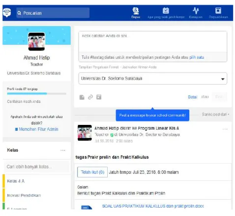 Gambar 1. Bagian Awal Edmodo: 