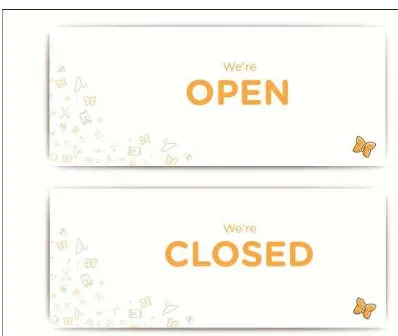 Gambar 16. Open & closed signage Catterpie  