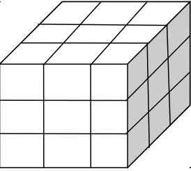 Gambar 2.3. Kubus - kubus satuan yang membentuk sebuah kubus besar