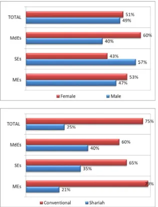 FIGURE 4. 3 GENDER (ABOVE) AND SOURCE OF FINANCING (BELOW)