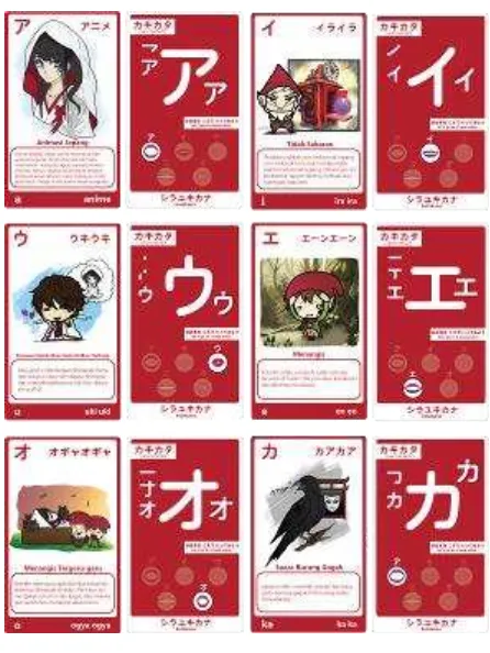Gambar 9. Final design flashcard katakana  