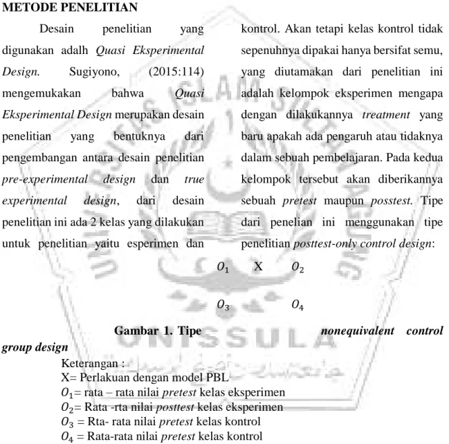 Gambar  1.  Tipe  nonequivalent  control  group design   