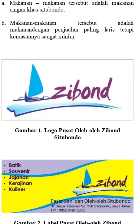 Gambar 2. Label Pusat Oleh-oleh Zibond Situbondo 