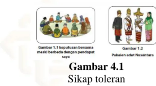 Gambar 4.1  Sikap toleran 