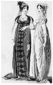 Gambar 3. Gambar gaun empire pada masa Prancis 
