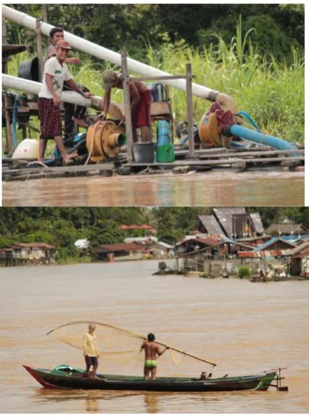 Gambar 3. Situasi pinggir sungai yang kurang mendukung pariwisata 