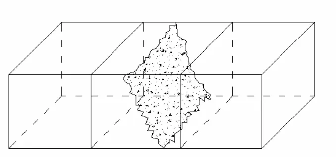 Gambar B.3    Patah pada 1/3 bentang  tengah (Rumus 1) 