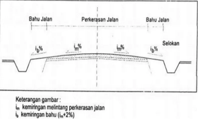 Gambar 3. 1 Penampang Melintang Jalan 
