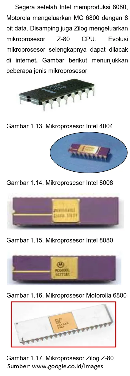Gambar 1.13. Mikroprosesor Intel 4004   