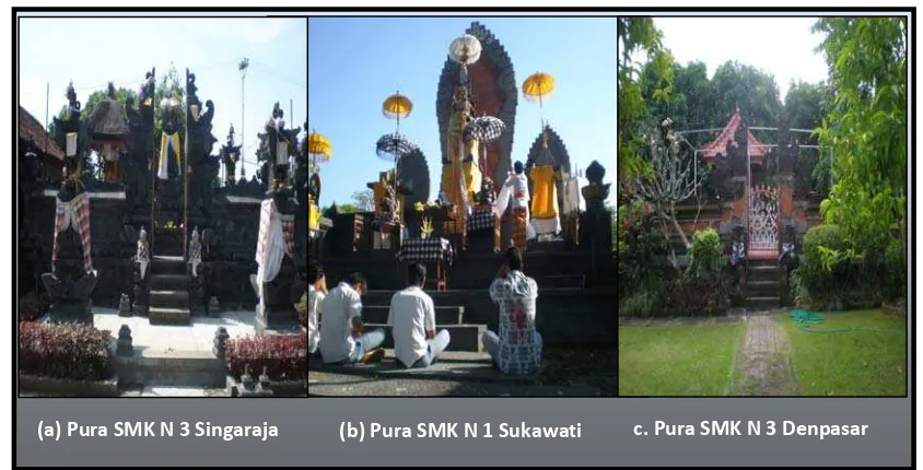 Gambar 3. Foto Parhyangan Sekolah di Beberapa SMK di Bali 