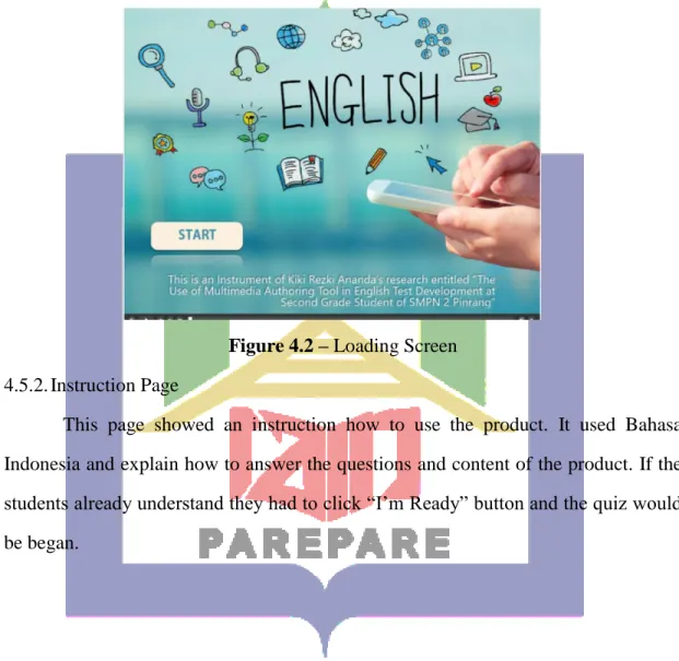 Figure 4.2 – Loading Screen  4.5.2.  Instruction Page 