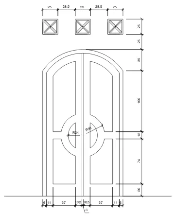 Gambar 149. Soal Daun Pintu Double 