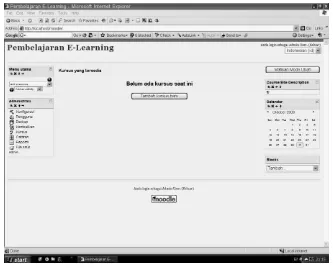Gambar 2. LMS Moodle untuk e-learning 