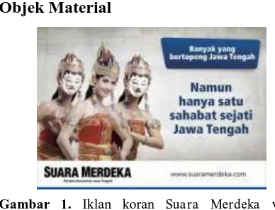 Gambar 1. Iklan koran Suara Merdeka versi “sahabat sejati” Jawa Tengah figur wayang wong