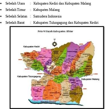 Gambar 3.1. Peta Administrasi Kabupaten Blitar