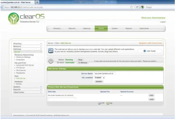 Gambar 3. 36. Web server 