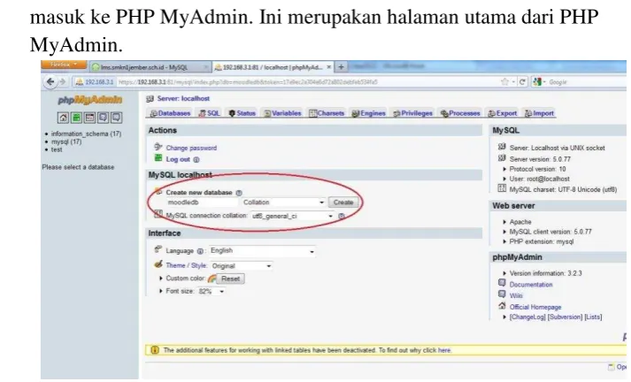 Gambar 3. 38. Buat database baru 