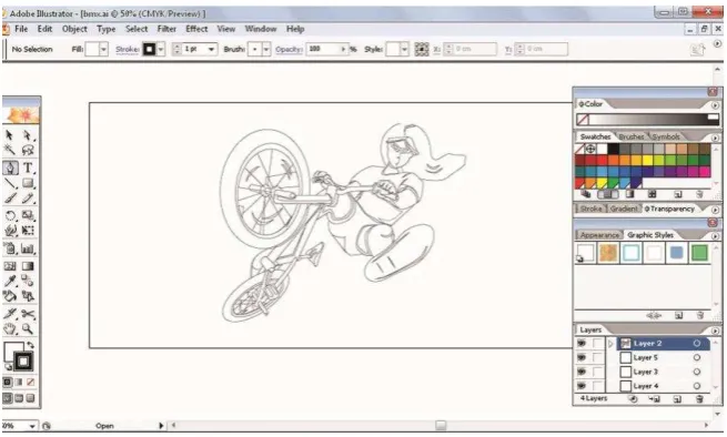 Gambar III.6 (proses tracing) 