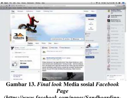 Gambar 13. Final look Media sosial Facebook Page 