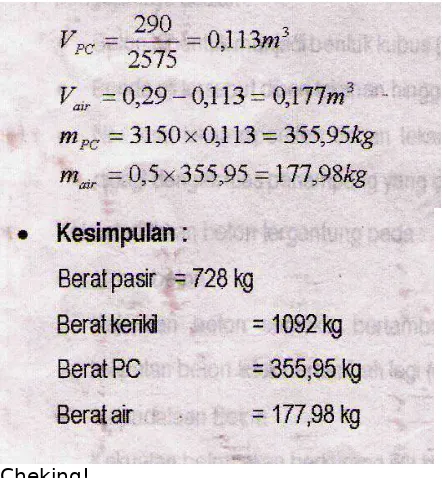 Tabel 4.1 Jenis beton, penggunaan dan kuat tekannya