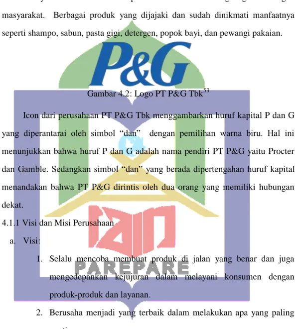 Gambar 4.2: Logo PT P&amp;G Tbk 53