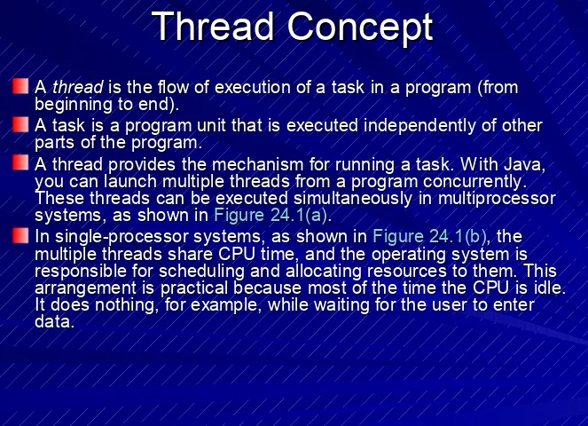 Figure 24.1(b), the multiple threads share CPU time, and the operating system is , the multiple threads share CPU time, and the operating system is 