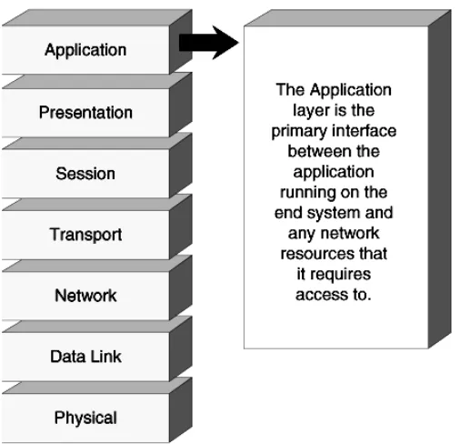 Gambar 1-10. Lapisan Aplikasi : merupakan antarmuka bagi pengguna (user)Terhadap layanan aplikasi komunikasi data