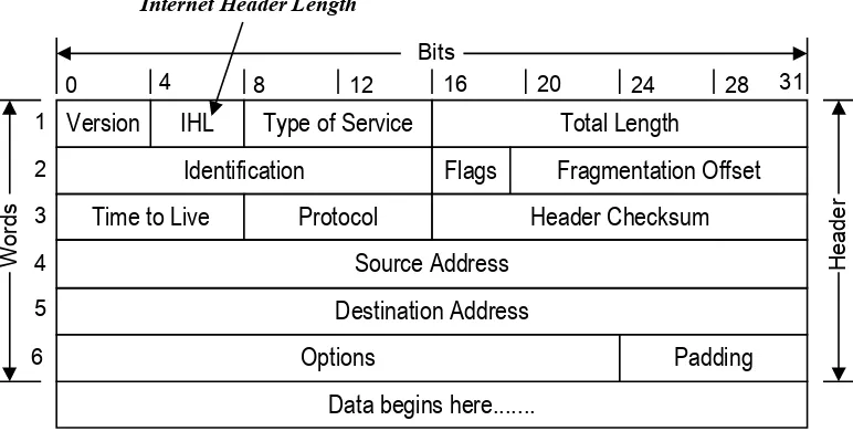 Gambar 4-4. Format header lapisan IP