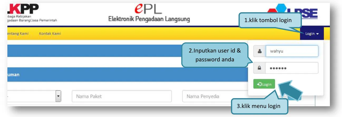 Gambar 2 Halaman Login 