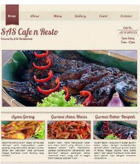 Gambar 2. Contoh website SAS Cafe n Resto 