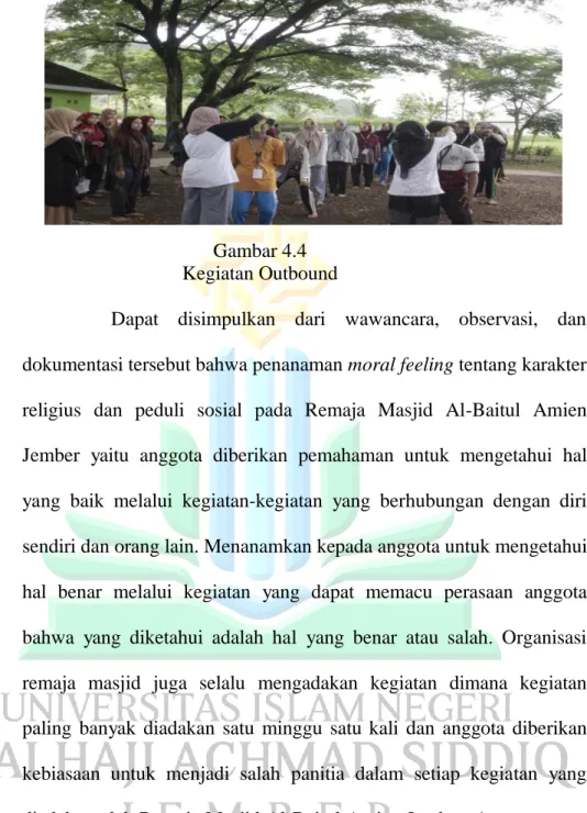 Gambar 4.4  Kegiatan Outbound 