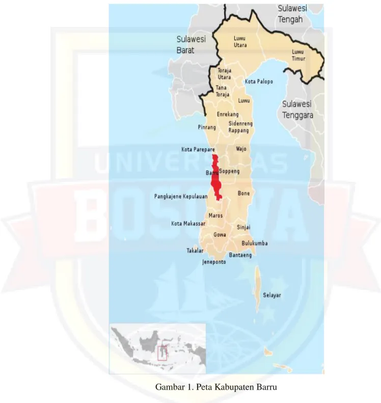 Gambar 1. Peta Kabupaten Barru 