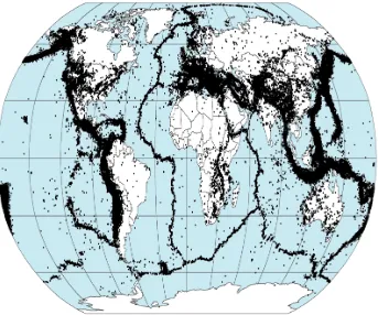 Gambar 4. Pusat-Pusat Gempa di Dunia, 1963–1998 