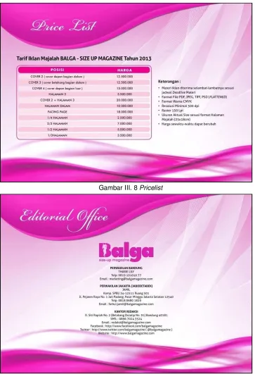 Gambar III. 8 Pricelist 