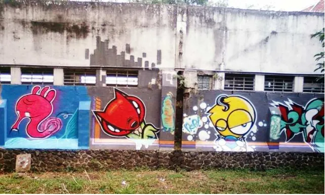 Gambar : 2.7 Graffiti di lingkungan SMA Negeri 3 Bandung           sumber : dokumentasi pribadi 