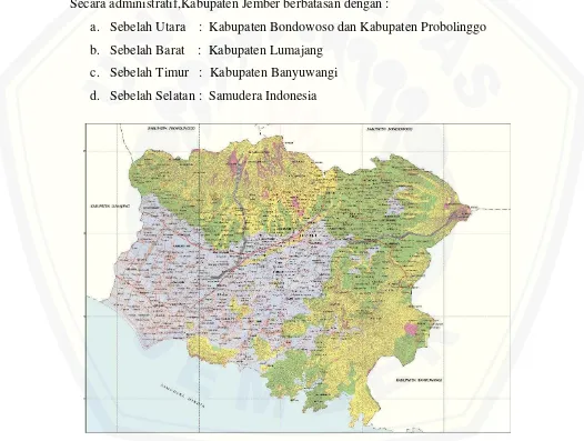 Gambar 4.1 Peta Kabupaten Jember 