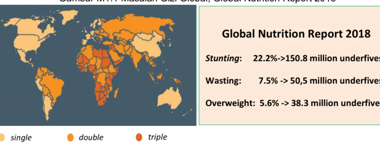 Gambar M1.1 Masalah Gizi Global, Global Nutrition Report 2018 