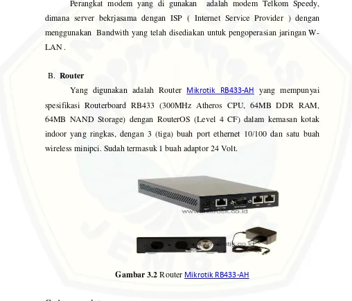 Gambar 3.2 Router Mikrotik RB433-AH 