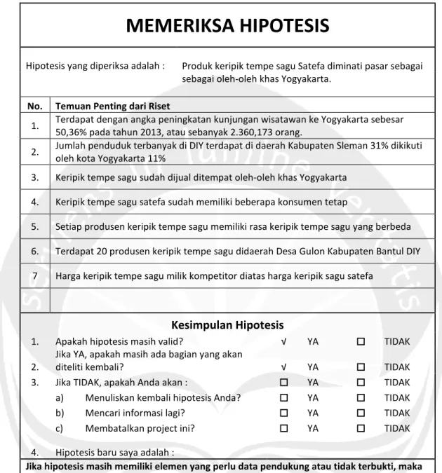 Gambar 6. Lembar Kerja 5 : Memeriksa Hipotesis 