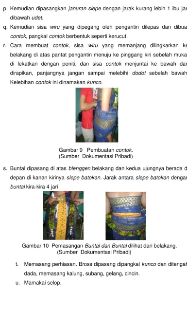 Gambar 9   Pembuatan contok. 