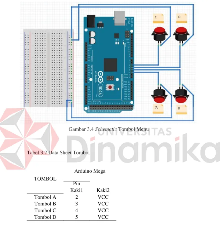 Gambar 3.4 Schematic Tombol Menu 
